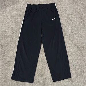 Nike Kids Black Joggers with White Accents